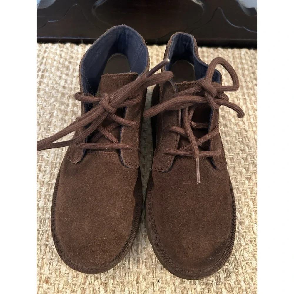 UGG Derrick Chocolate Brown Chukka Boots Kids Sz 2 Youth Bootie Boho Autumn